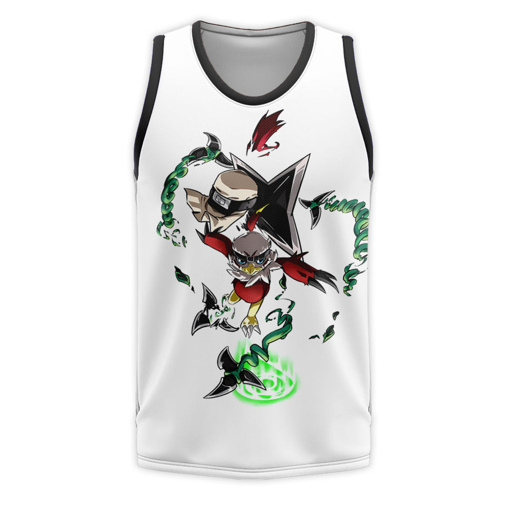 Digimon Adventure Hawkmon Green In Action Battle Anime Apparel