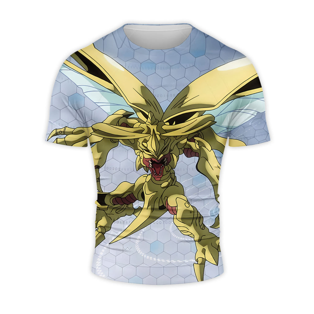 Digimon Adventure Herculeskabuterimon Flying With Yellow Wings Anime Apparel