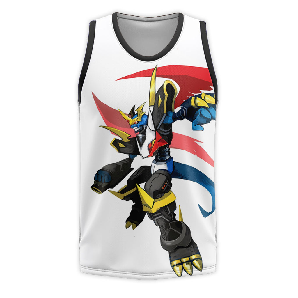 Digimon Adventure Imperialdramon Standing In Red Cape Anime Apparel