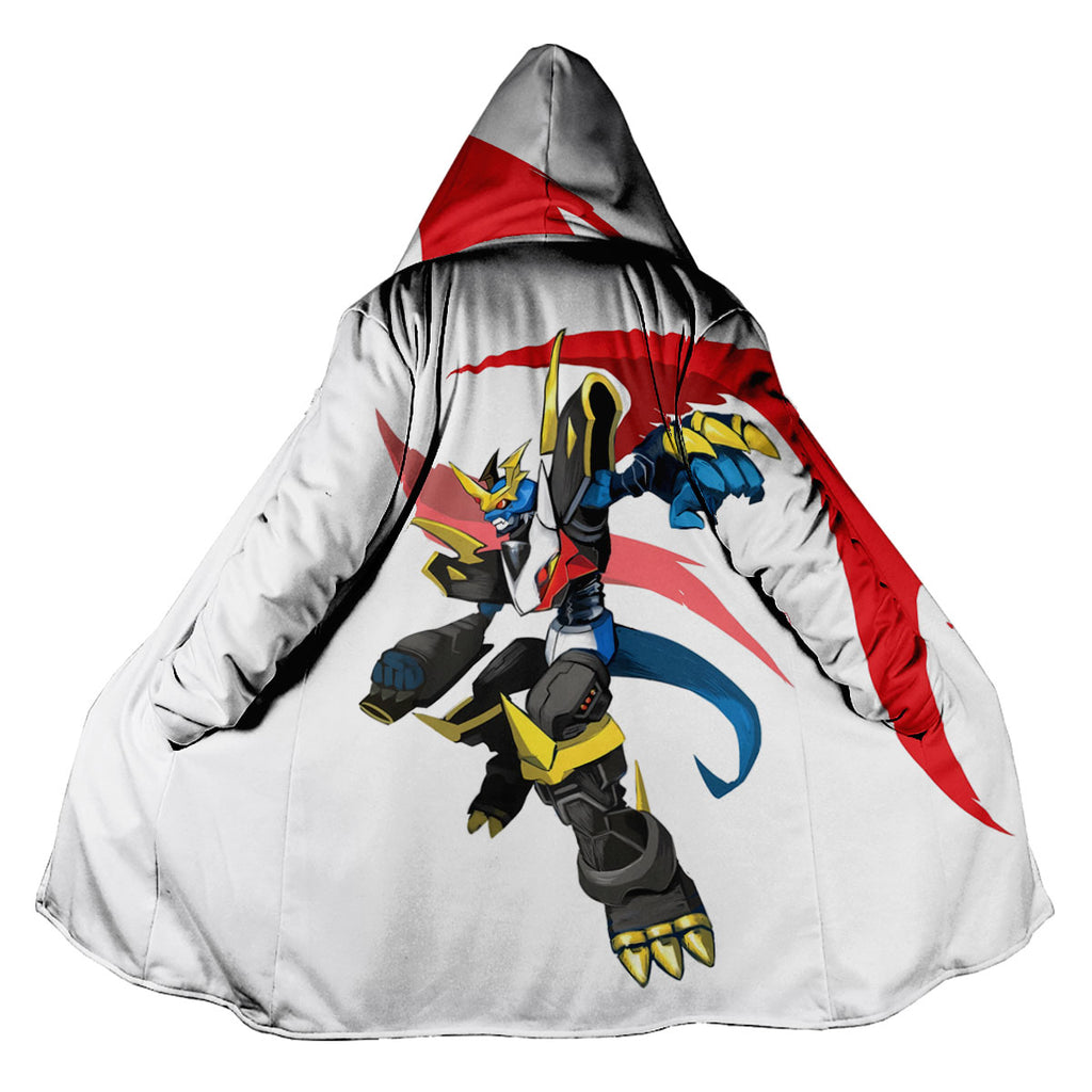 Digimon Adventure Imperialdramon Standing In Red Cape Anime Apparel