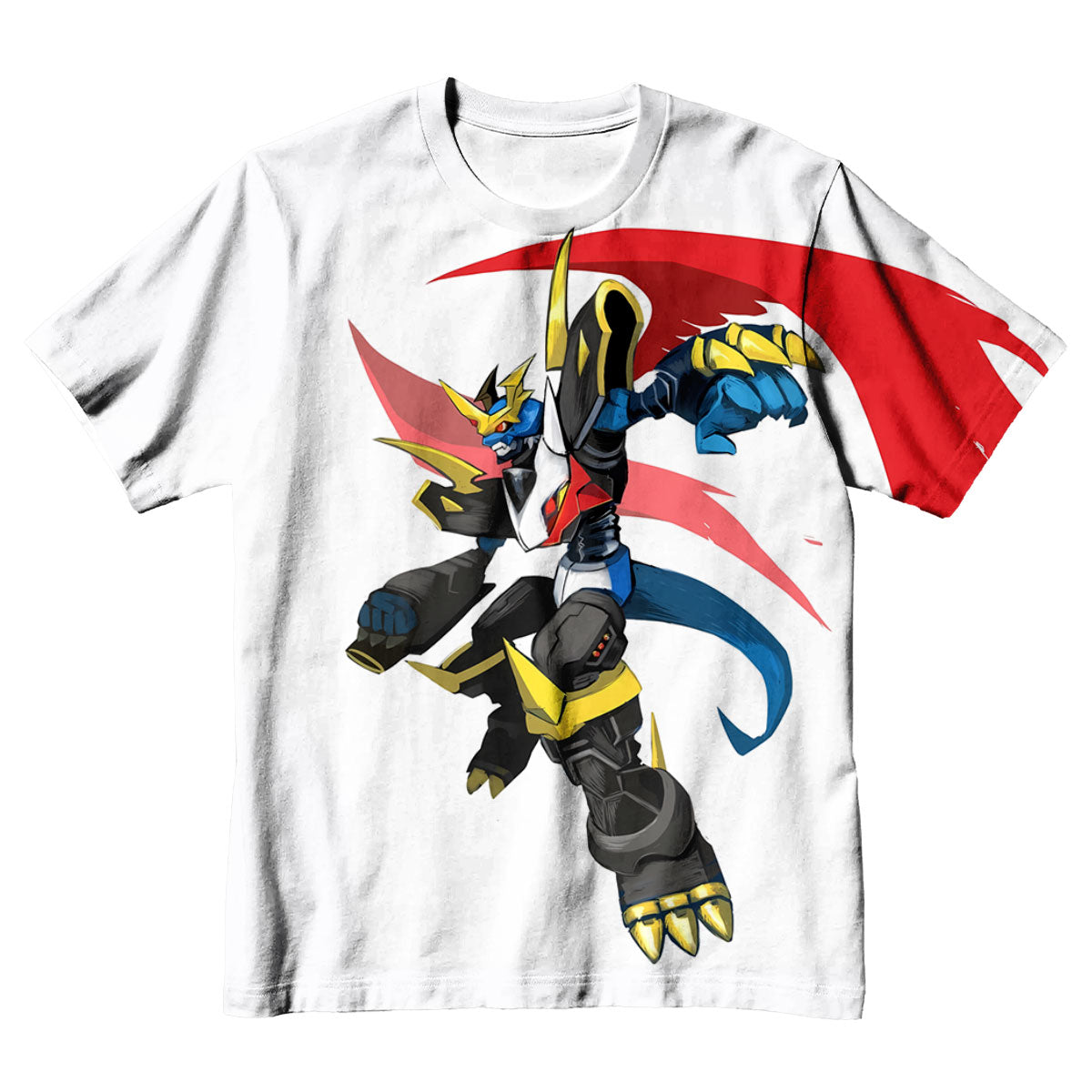 Digimon Adventure Imperialdramon Standing In Red Cape Anime Apparel