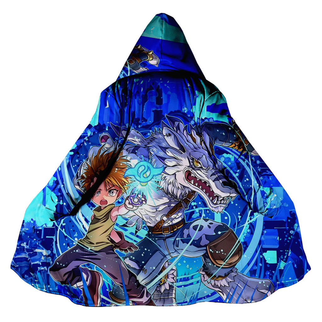 Digimon Adventure Ishida Yamato Gabumon Blue Energetic Anime Apparel