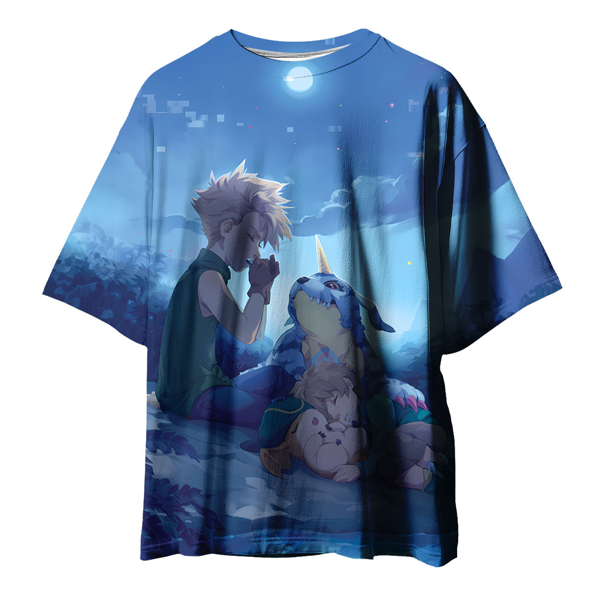 Digimon Adventure Ishida Yamato Gabumon Under Blue Moonlight Anime Apparel