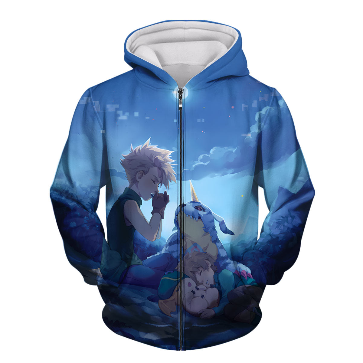Digimon Adventure Ishida Yamato Gabumon Under Blue Moonlight Anime Apparel