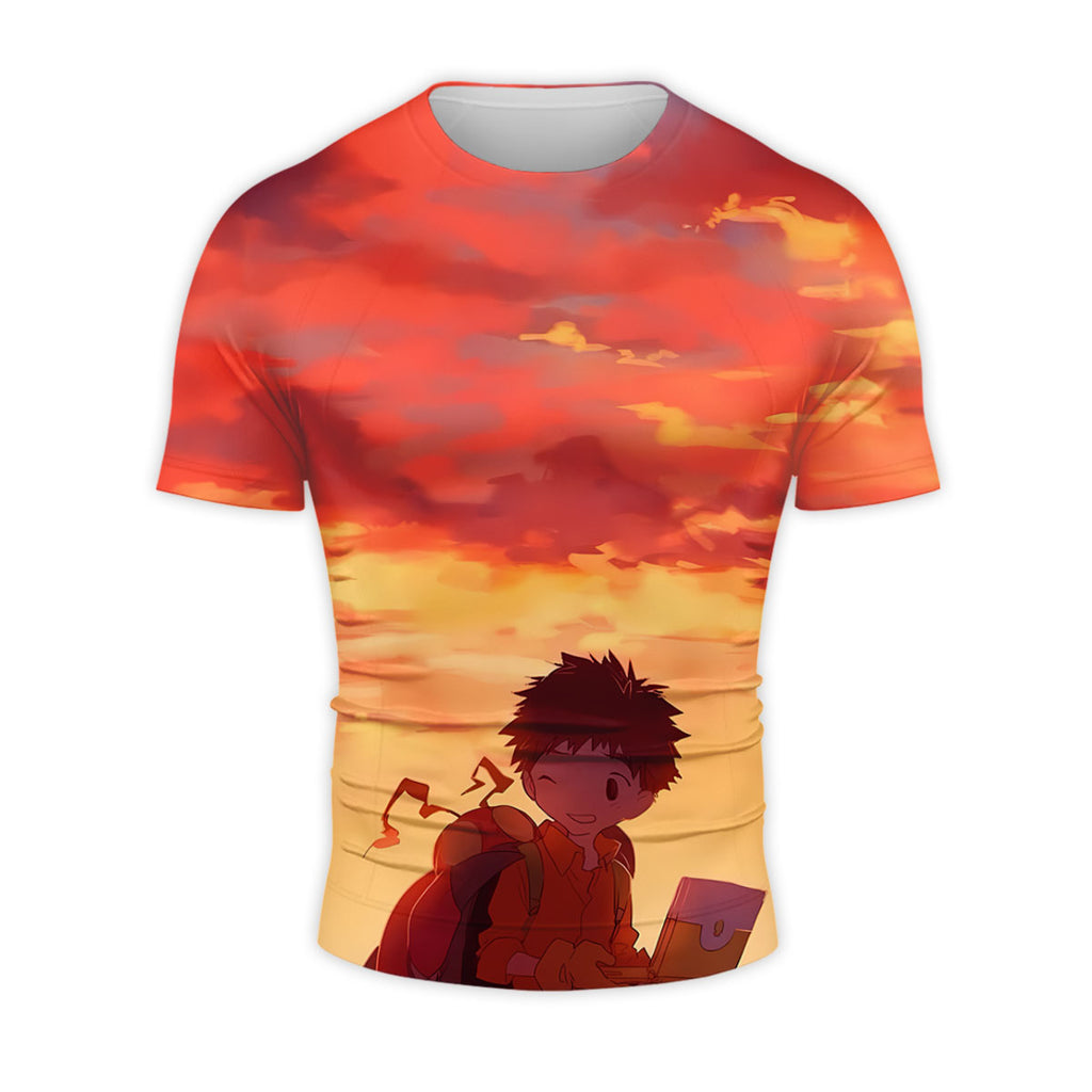 Digimon Adventure Izumi Koushirou Tentomon Under Orange Sunset Anime Apparel