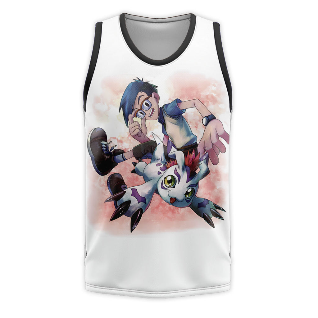 Digimon Adventure Joe Kido With Partner Gomamon Battling Anime Apparel