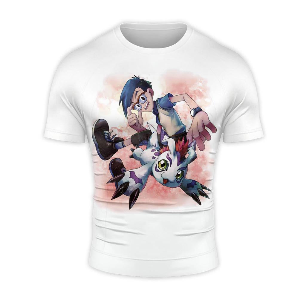 Digimon Adventure Joe Kido With Partner Gomamon Battling Anime Apparel