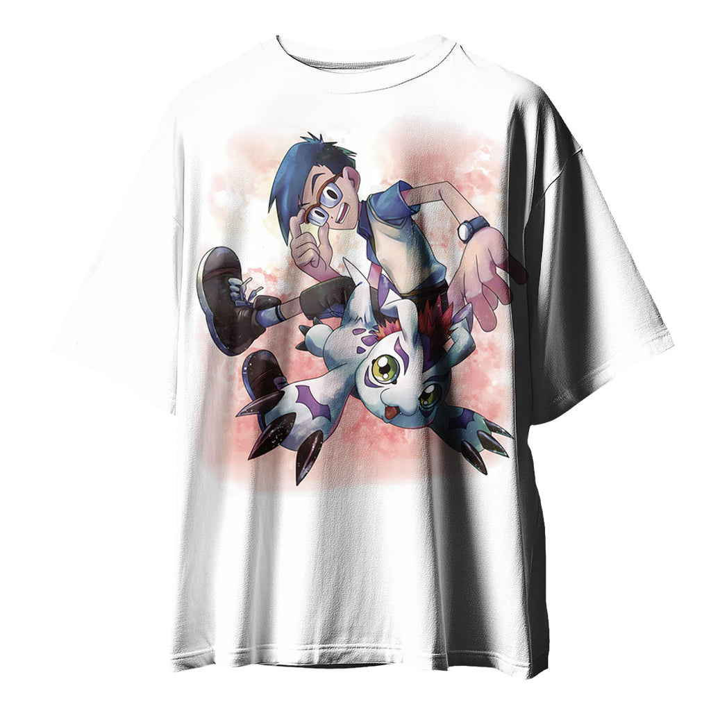Digimon Adventure Joe Kido With Partner Gomamon Battling Anime Apparel