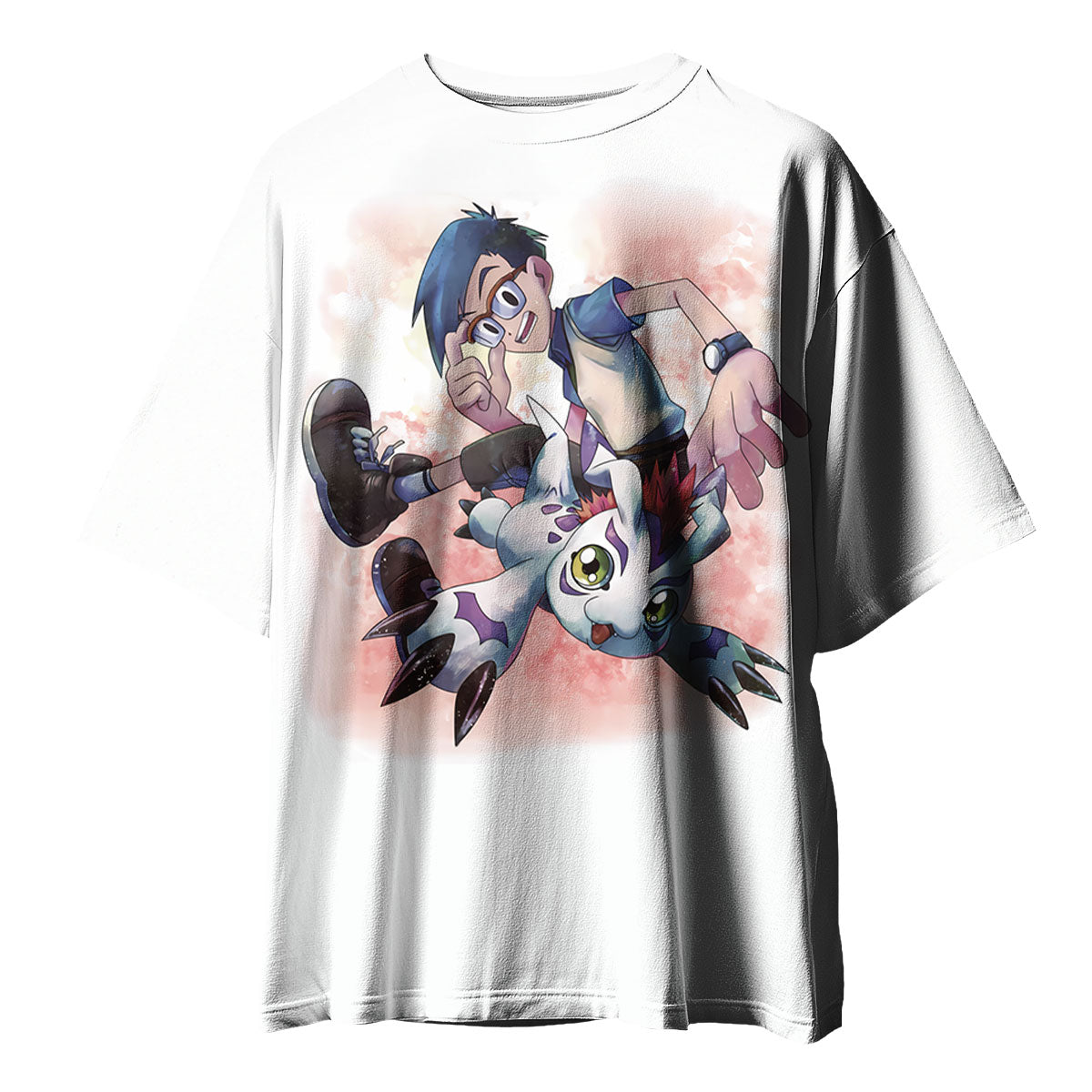 Digimon Adventure Joe Kido With Partner Gomamon Battling Anime Apparel