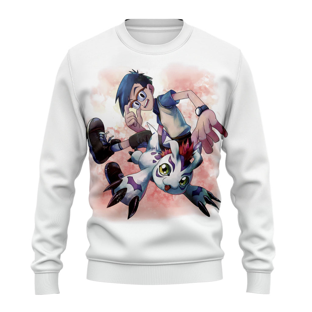 Digimon Adventure Joe Kido With Partner Gomamon Battling Anime Apparel