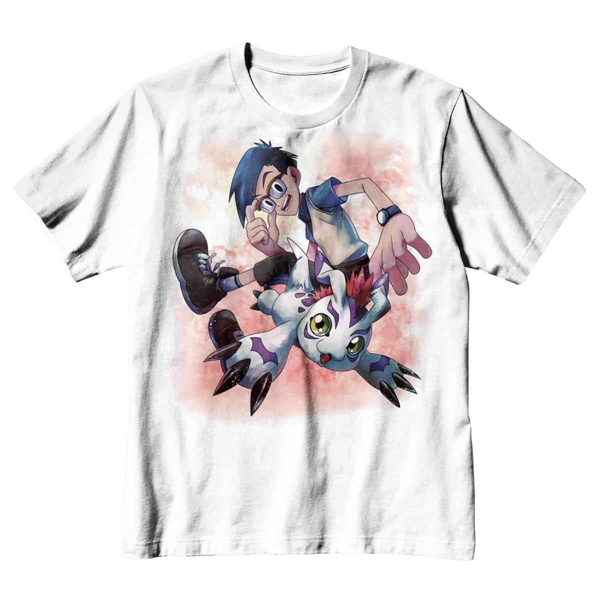 Digimon Adventure Joe Kido With Partner Gomamon Battling Anime Apparel