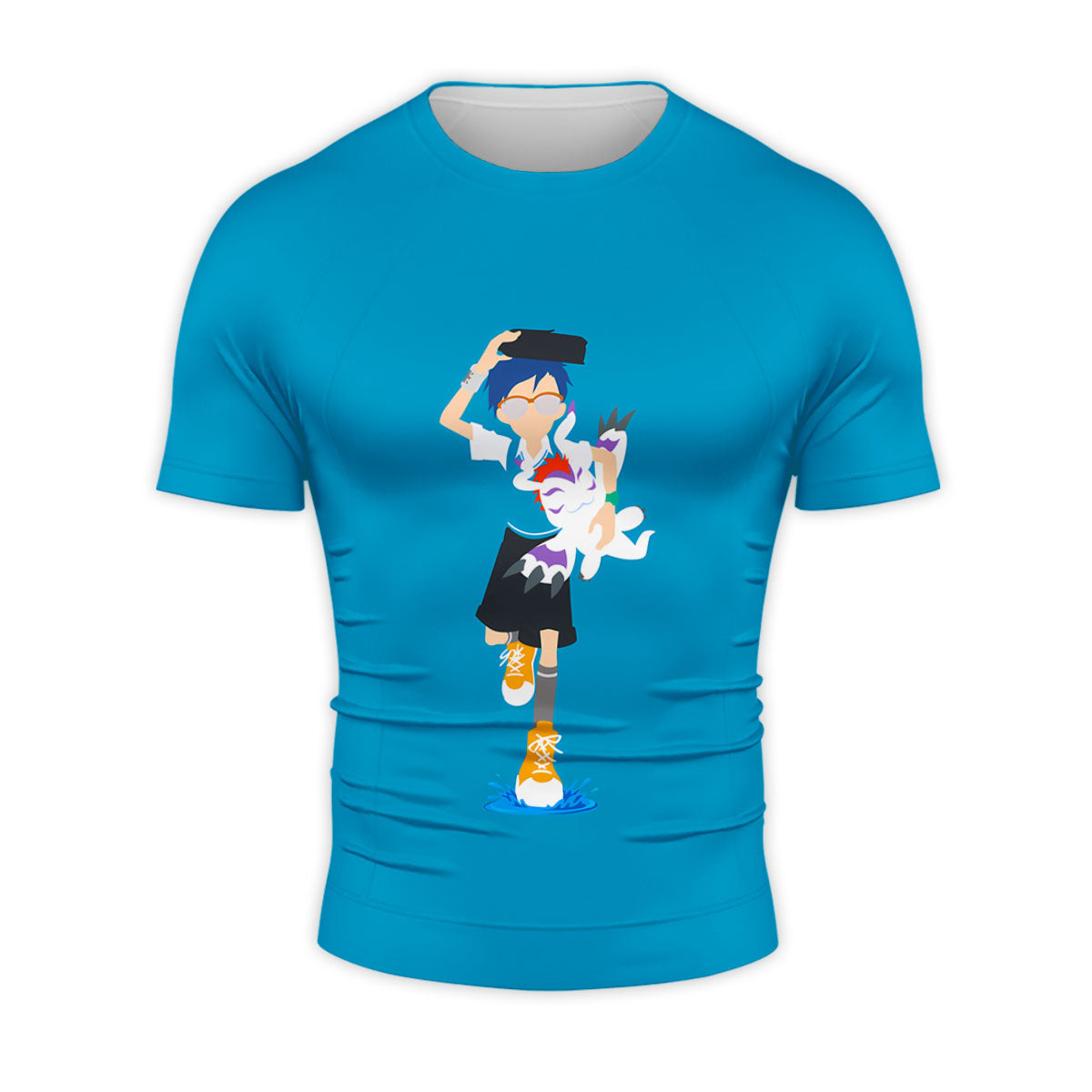 Digimon Adventure Kido Jou Gomamon Blue Form Running Anime Apparel
