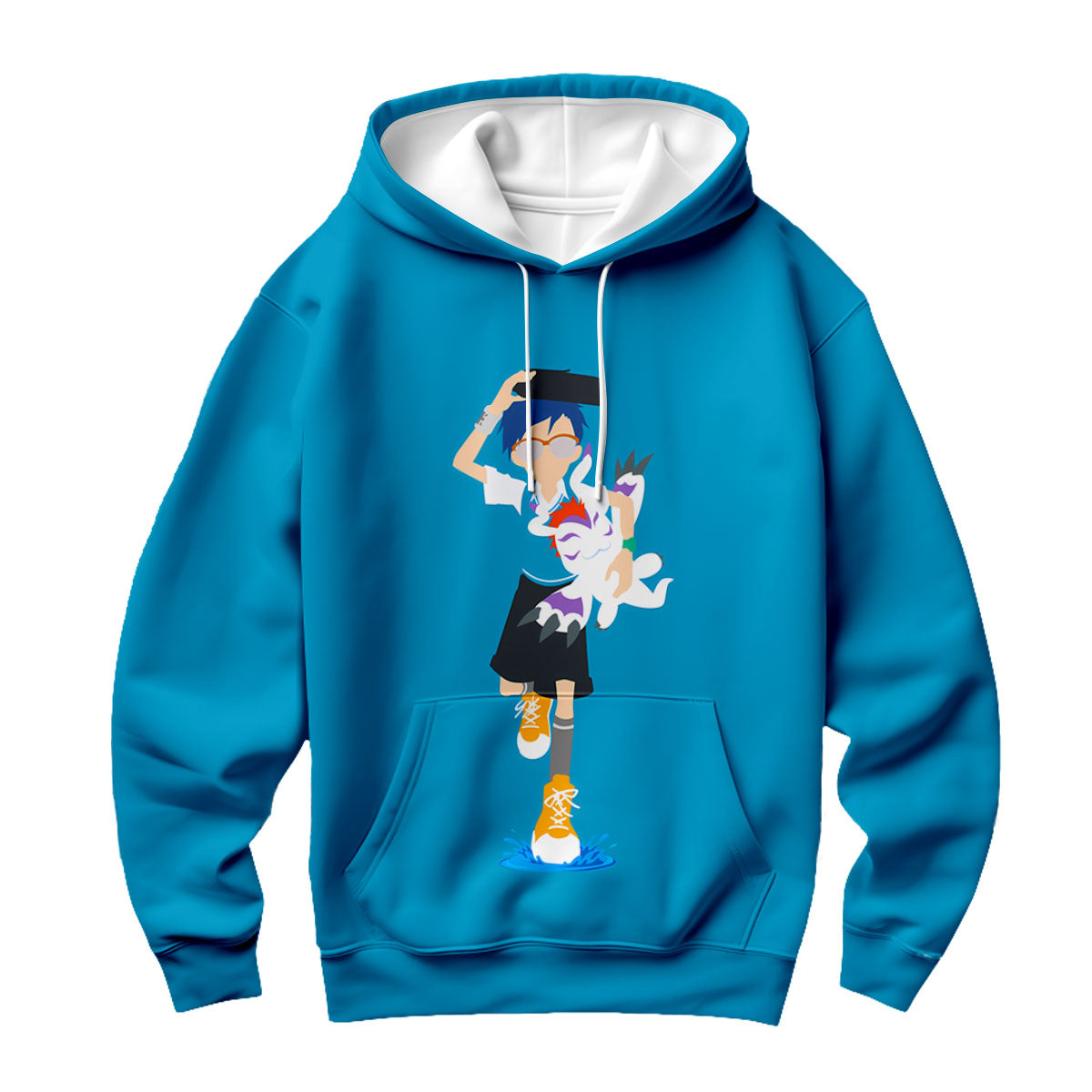 Digimon Adventure Kido Jou Gomamon Blue Form Running Anime Apparel