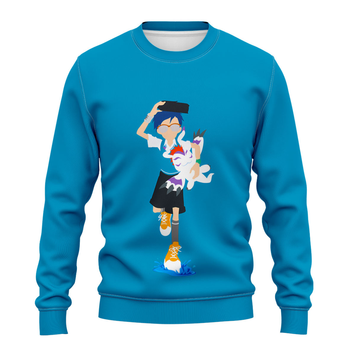 Digimon Adventure Kido Jou Gomamon Blue Form Running Anime Apparel
