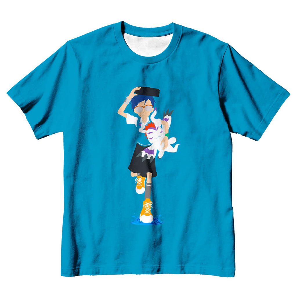 Digimon Adventure Kido Jou Gomamon Blue Form Running Anime Apparel