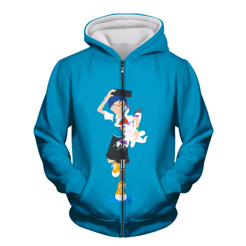 Digimon Adventure Kido Jou Gomamon Blue Form Running Anime Apparel