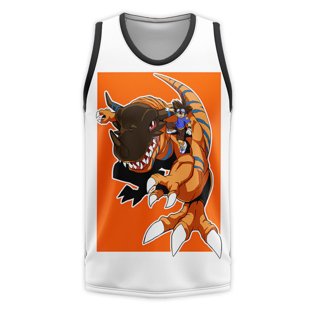 Digimon Adventure Tai Riding Orange Greymon Anime Apparel
