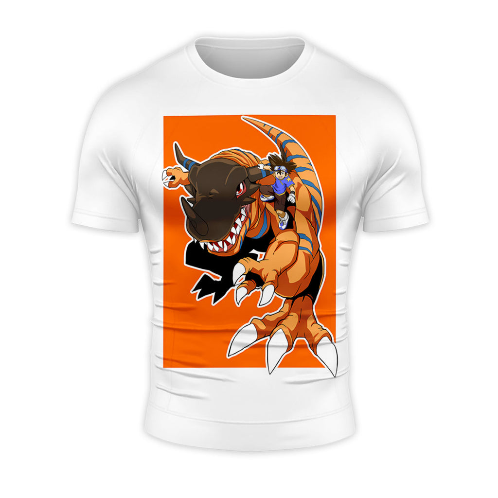 Digimon Adventure Tai Riding Orange Greymon Anime Apparel