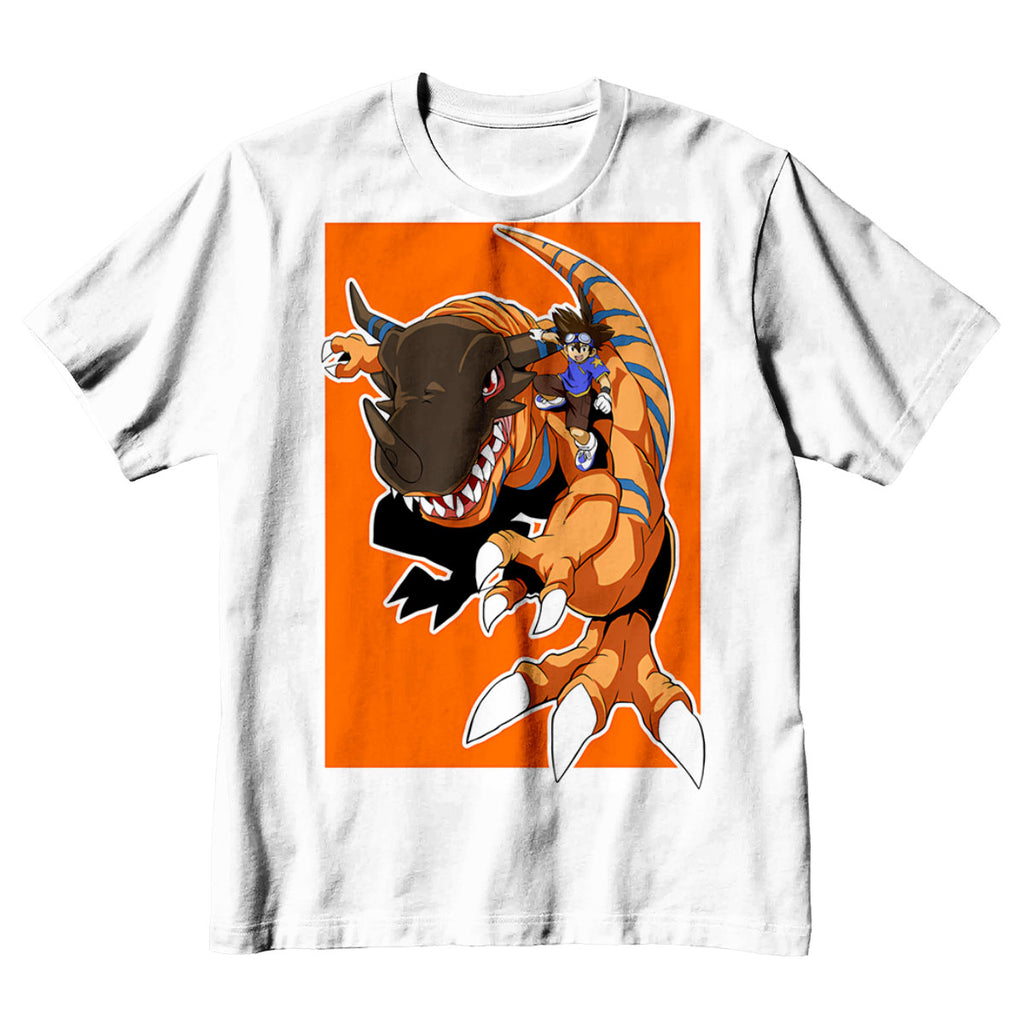 Digimon Adventure Tai Riding Orange Greymon Anime Apparel