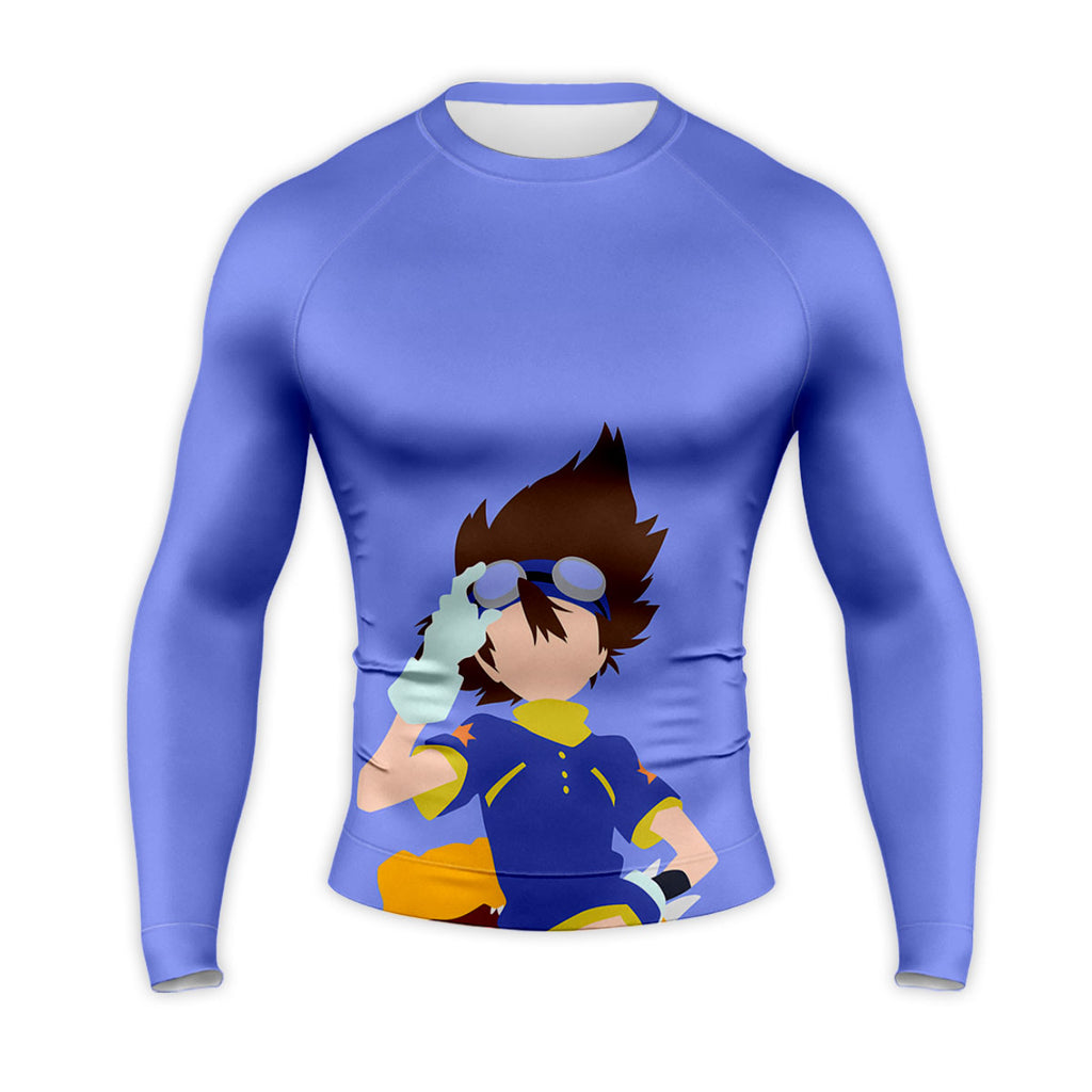 Digimon Adventure Tai Standing In Blue Attire Anime Apparel