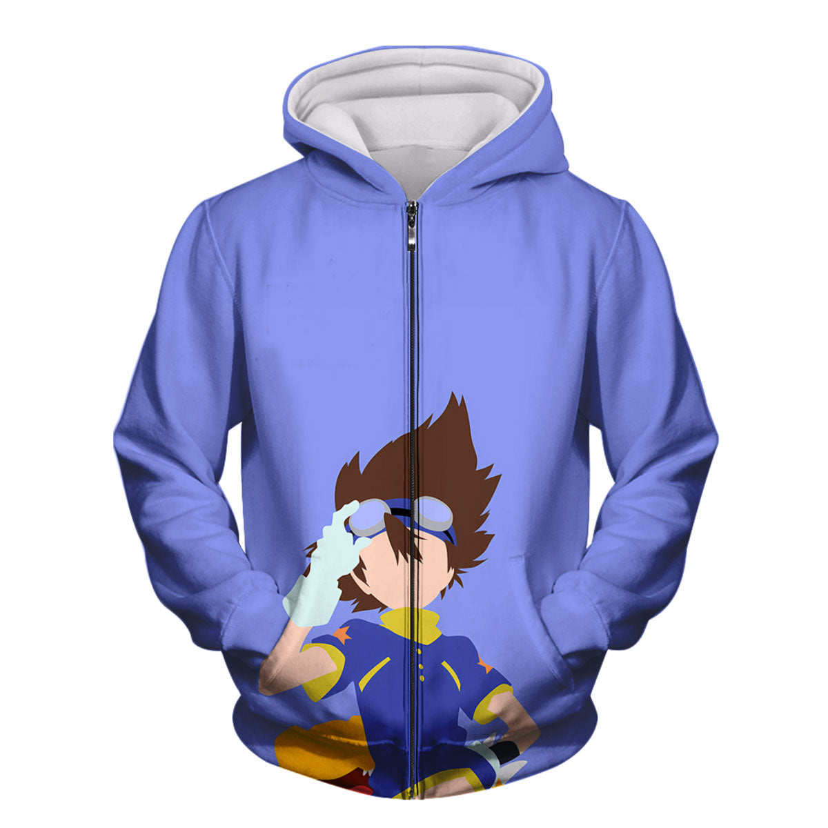 Digimon Adventure Tai Standing In Blue Attire Anime Apparel