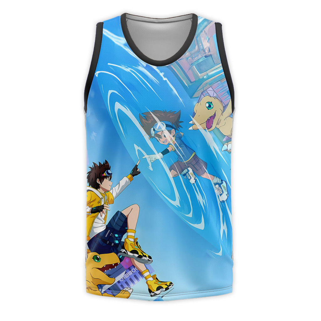 Digimon Adventure Taichi Agumon Blue Player Anime Apparel