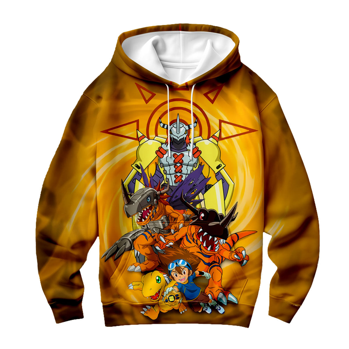 Digimon Adventure Taichi And Agumon Evolving During Battle Anime Apparel