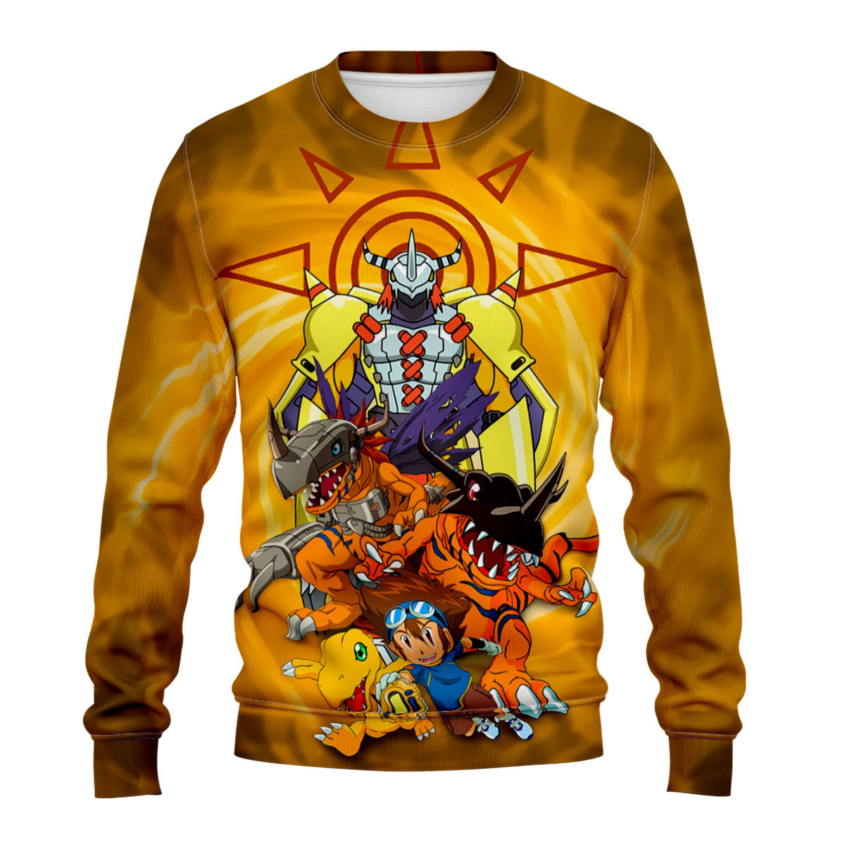 Digimon Adventure Taichi And Agumon Evolving During Battle Anime Apparel