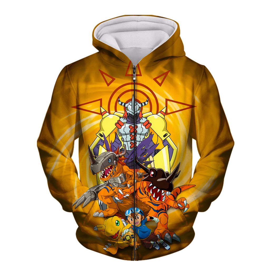 Digimon Adventure Taichi And Agumon Evolving During Battle Anime Apparel