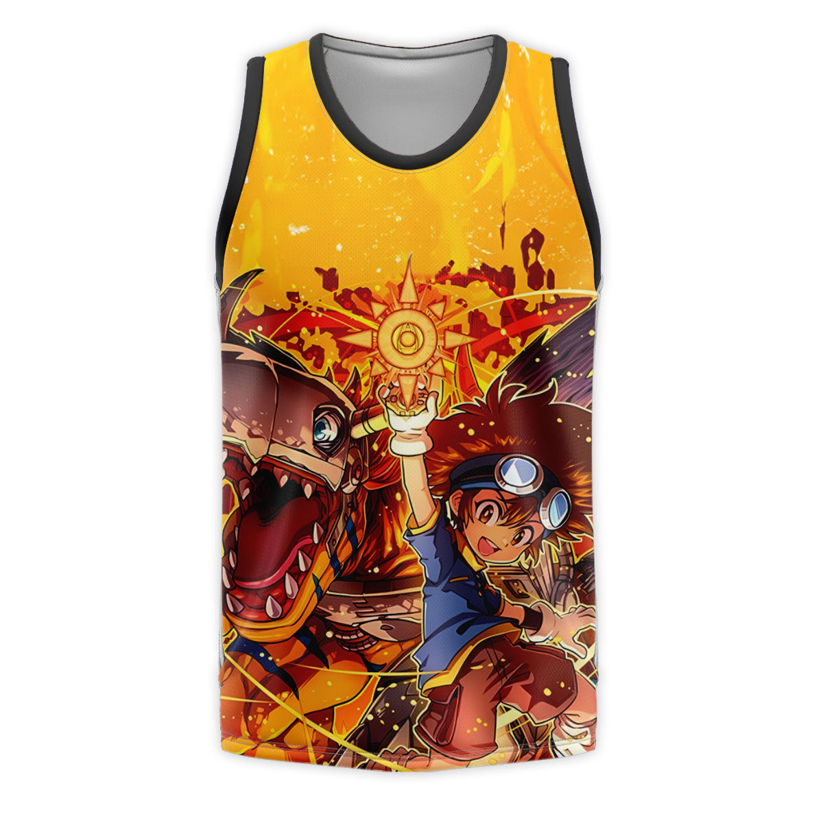 Digimon Adventure Taichi And Agumon In Orange Armor Anime Apparel