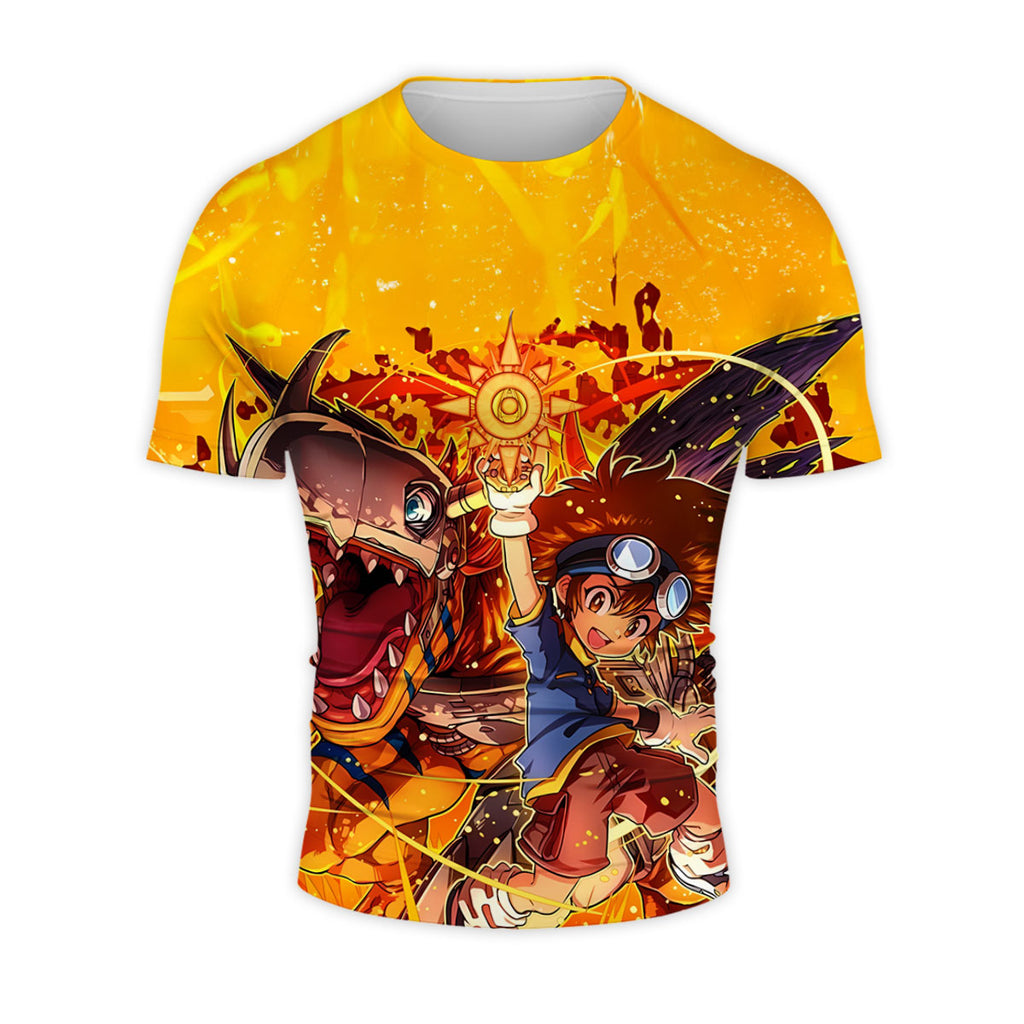 Digimon Adventure Taichi And Agumon In Orange Armor Anime Apparel