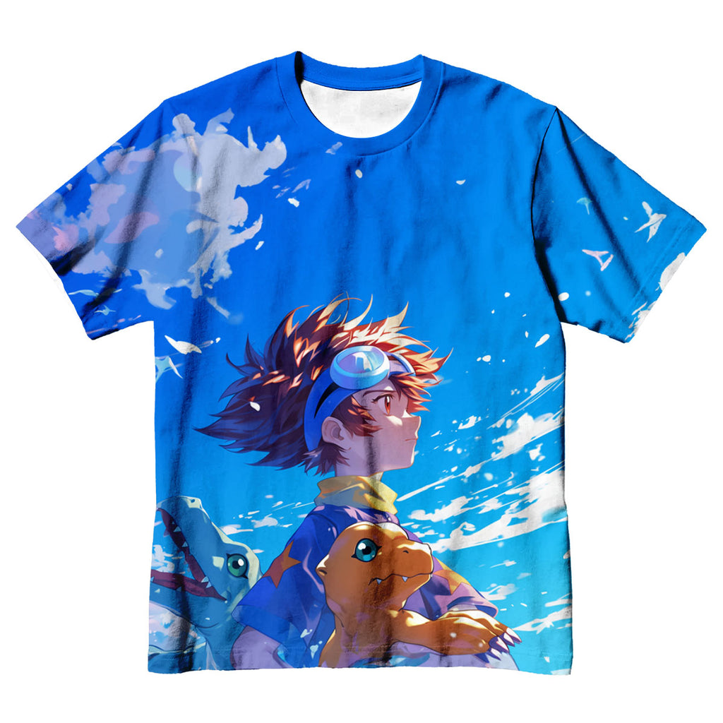Digimon Adventure Taichi And Agumon Looking Up At Starry Sky Anime Apparel