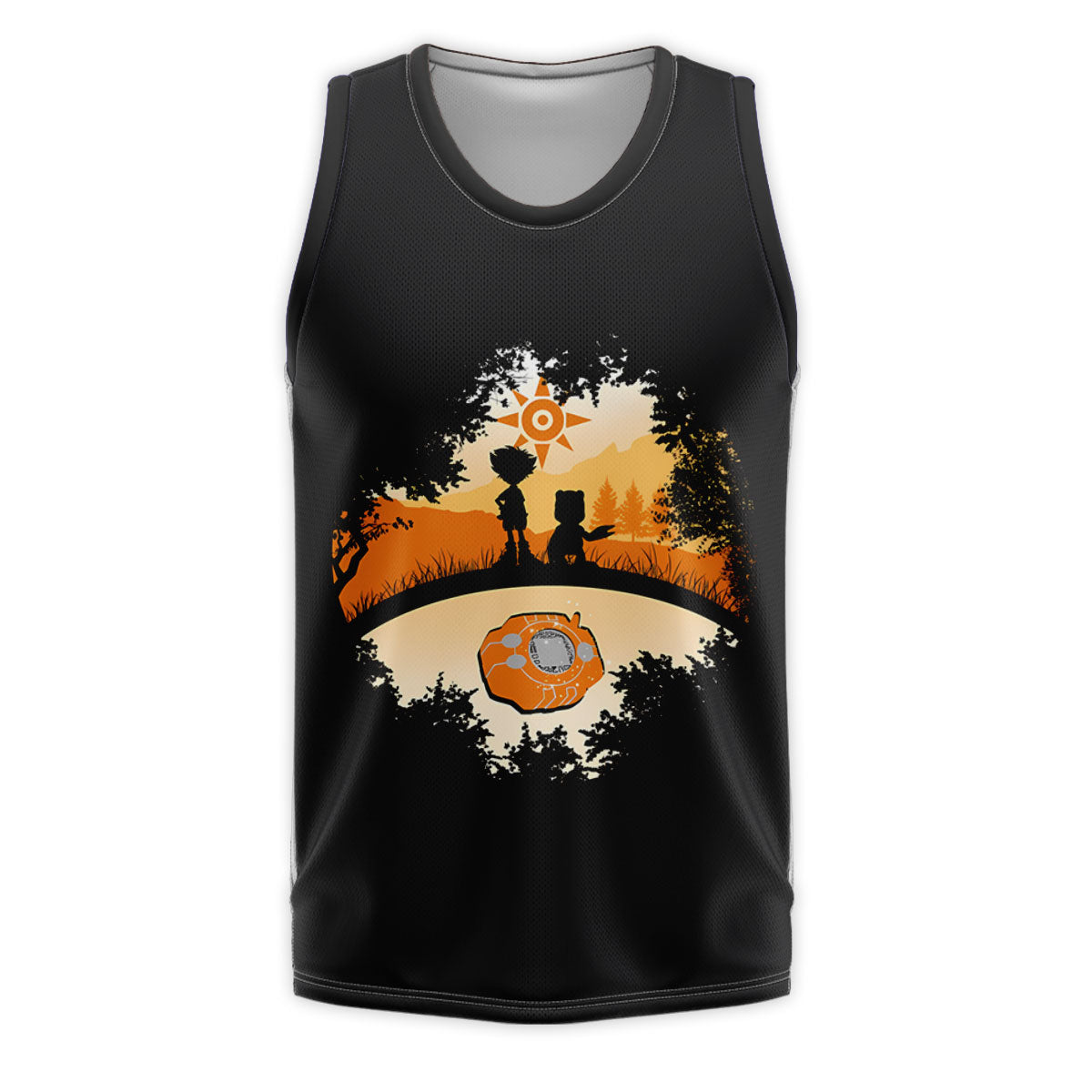 Digimon Adventure Taichi And Patamon Orange Outline Anime Apparel