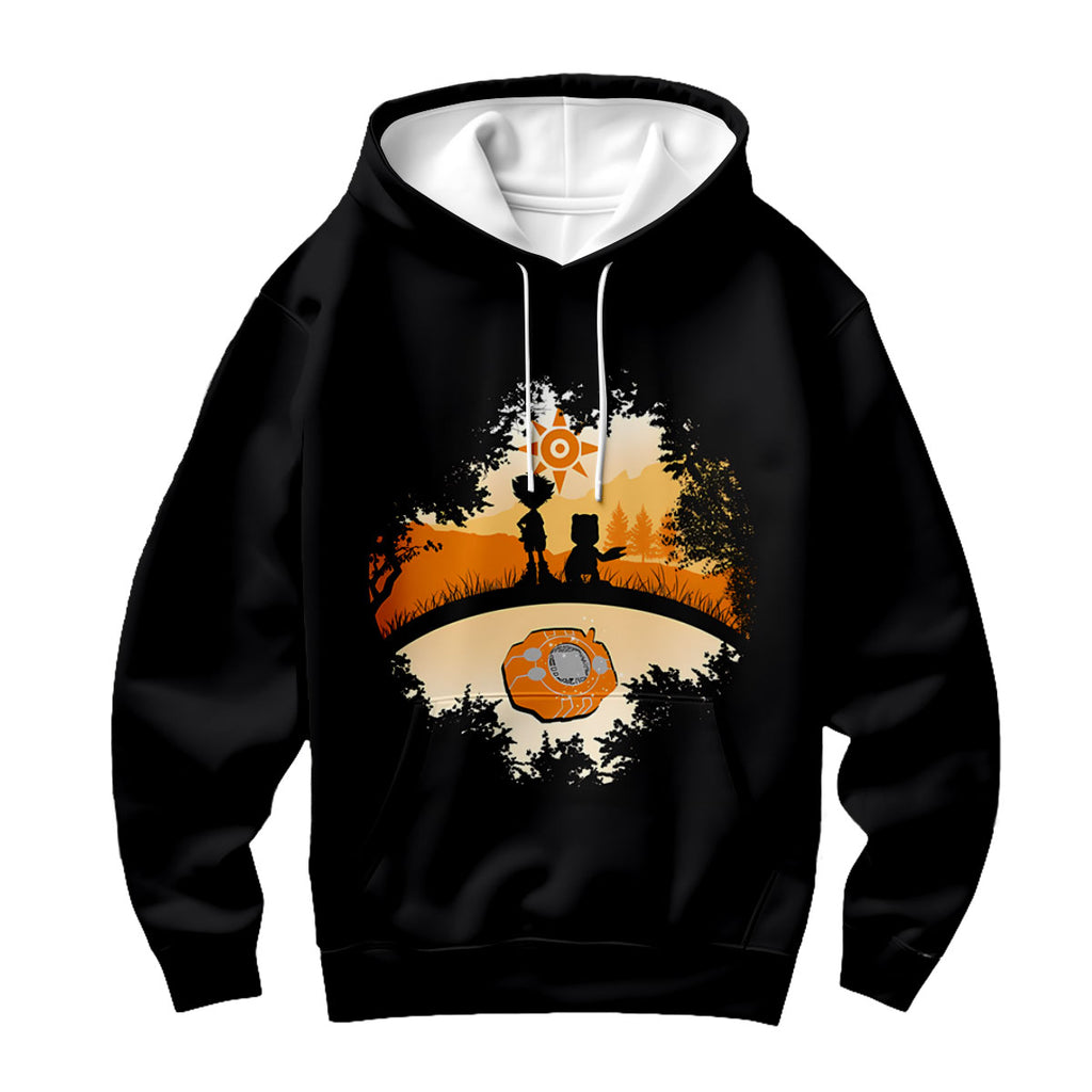 Digimon Adventure Taichi And Patamon Orange Outline Anime Apparel