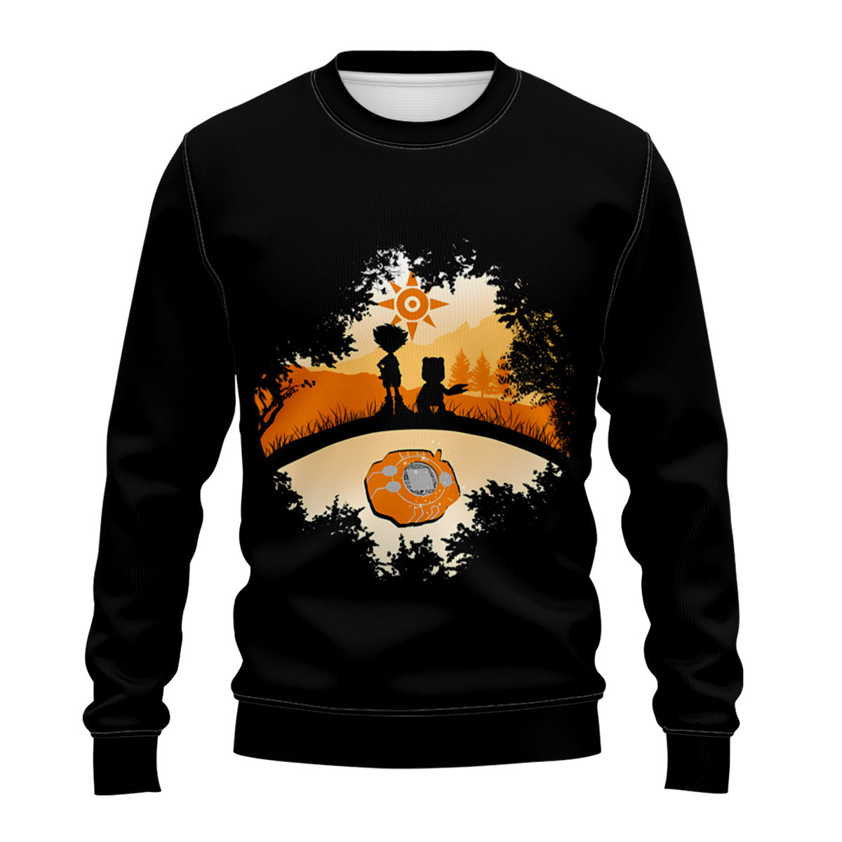 Digimon Adventure Taichi And Patamon Orange Outline Anime Apparel