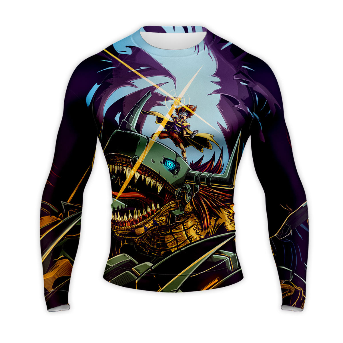 Digimon Adventure Taichi Riding Metalgreymon Dark Anime Apparel
