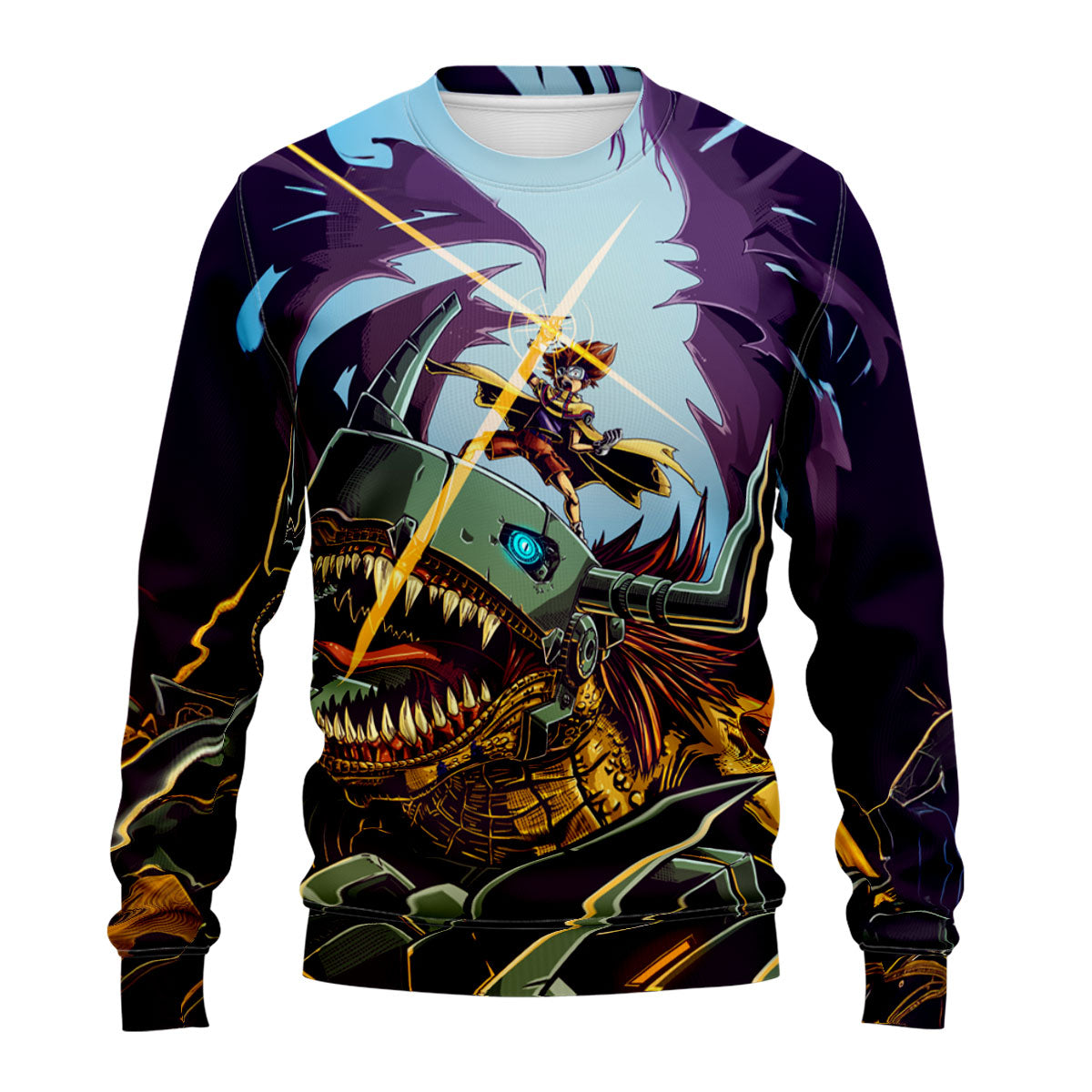 Digimon Adventure Taichi Riding Metalgreymon Dark Anime Apparel