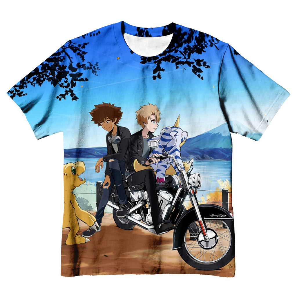 Digimon Adventure Taichi Yamato Relaxing By Lakeside Anime Apparel