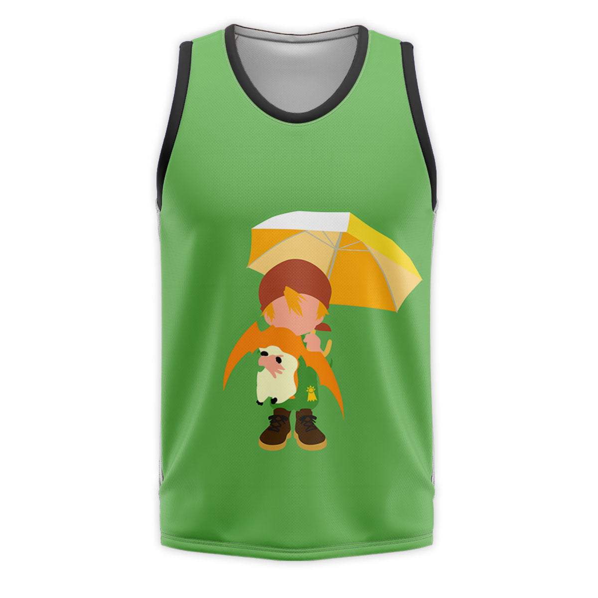 Digimon Adventure Takaishi Takeru Holding Patamon Green Umbrella Anime Apparel