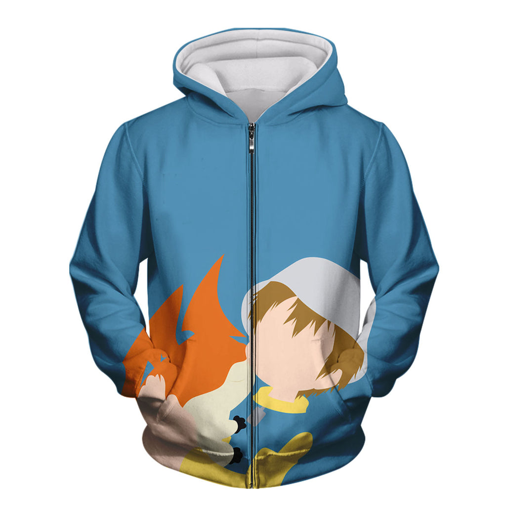 Digimon Adventure Takeru Takaishi Hugging Patamon Affectionately Anime Apparel