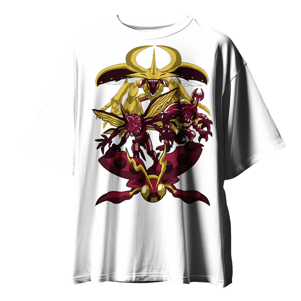 Digimon Adventure Tentomon Evolving Into Red And Gold Squad Anime Apparel