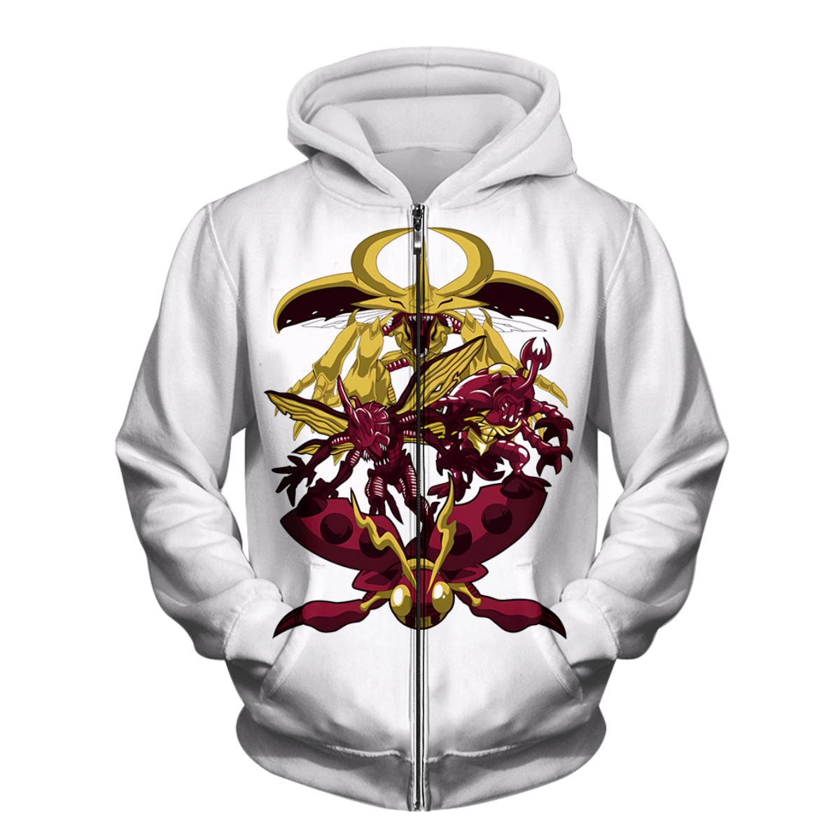 Digimon Adventure Tentomon Evolving Into Red And Gold Squad Anime Apparel