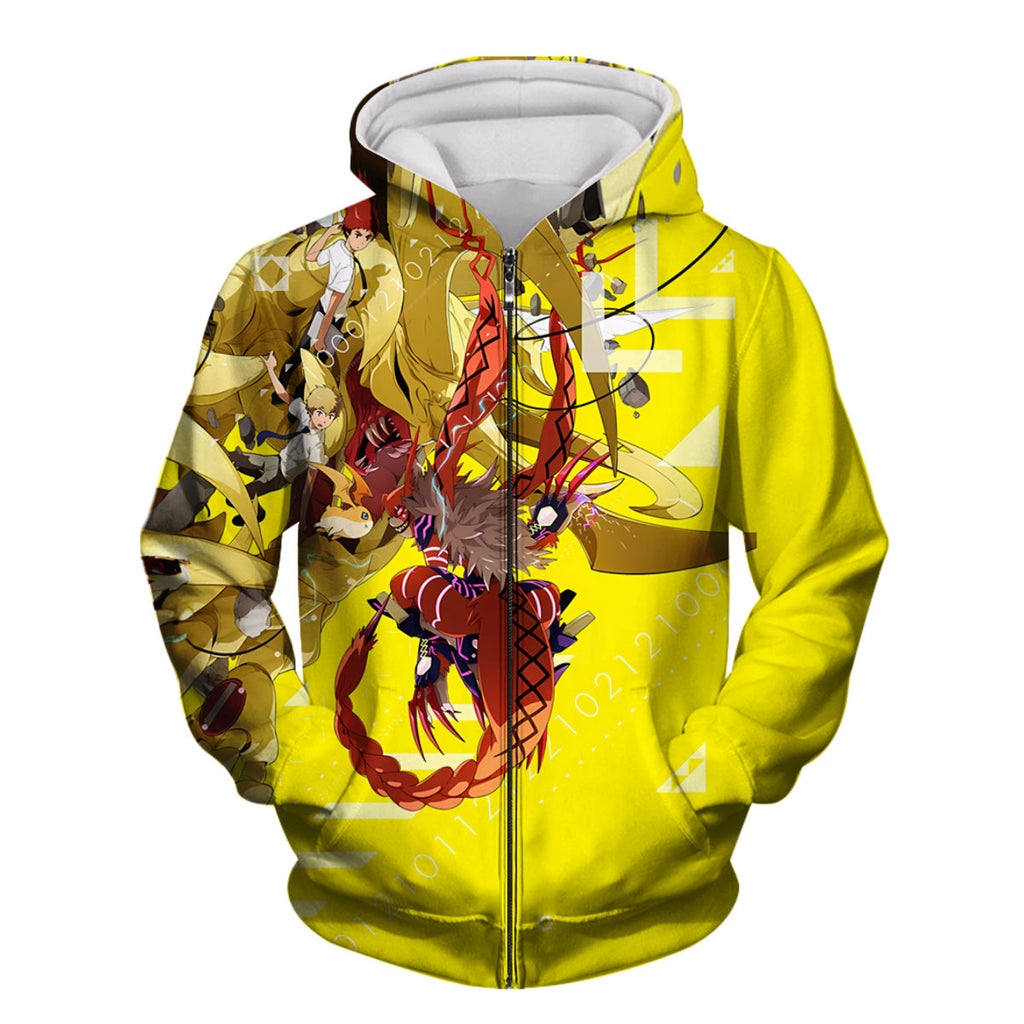 Digimon Adventure Ultimate Yellow In Intense Battle Anime Apparel