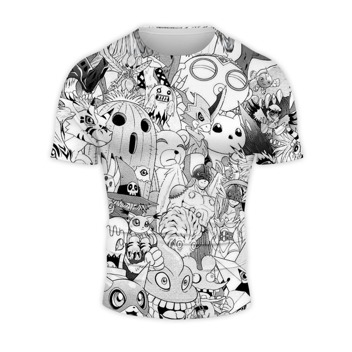 Digimon Adventure Various Digimon Black White Anime Apparel
