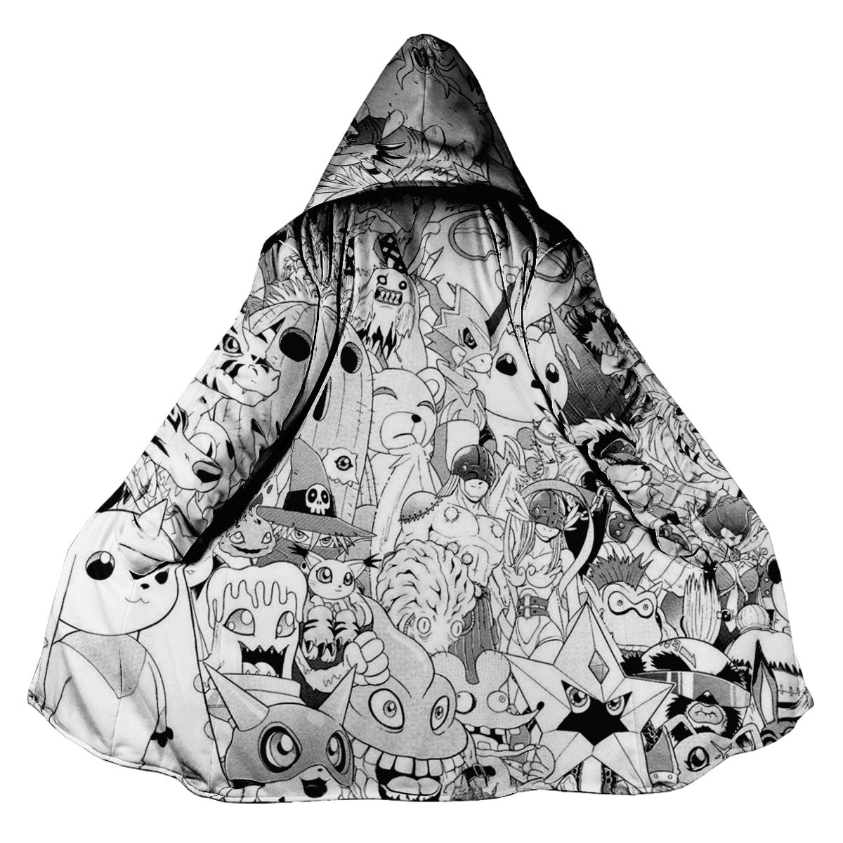 Digimon Adventure Various Digimon Black White Anime Apparel
