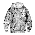 Digimon Adventure Various Digimon Black White Anime Apparel