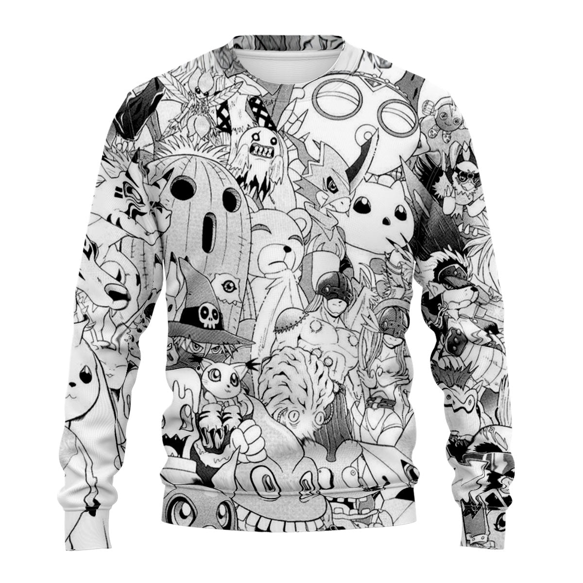 Digimon Adventure Various Digimon Black White Anime Apparel