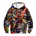 Digimon Adventure Various Digimon Colorful Vibrant Scenes Anime Apparel
