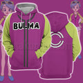 Dragon Ball Bulma Purple Cosplay Hoodie
