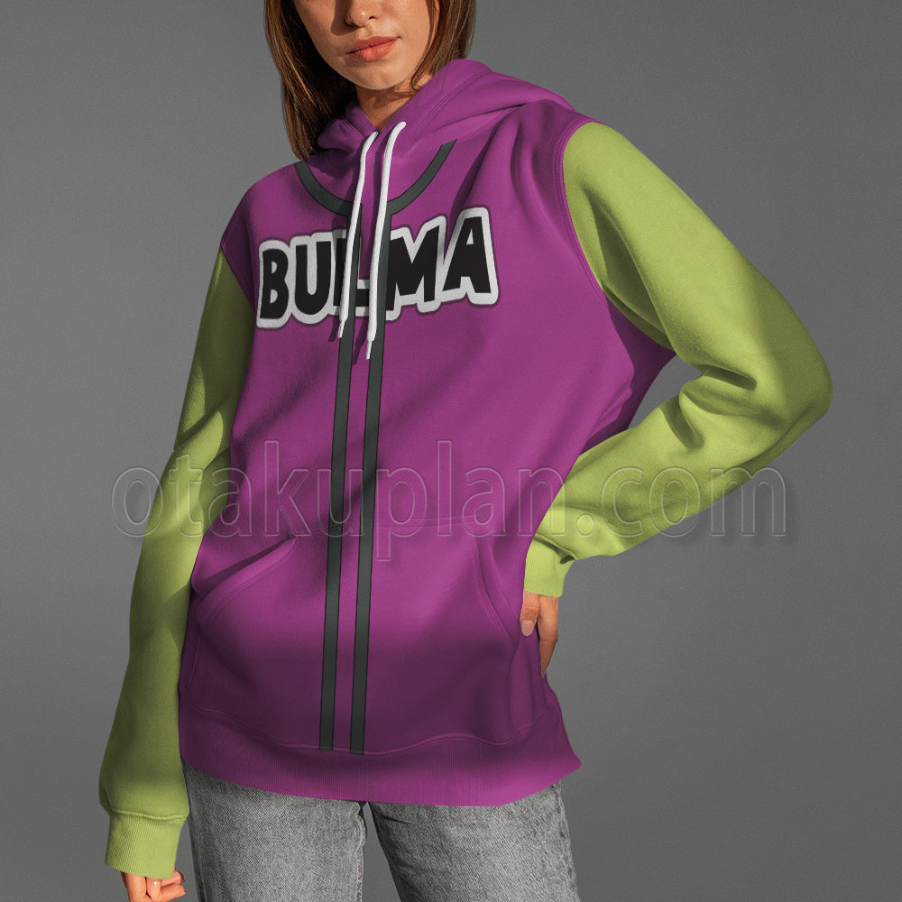 Dragon Ball Bulma Purple Cosplay Hoodie